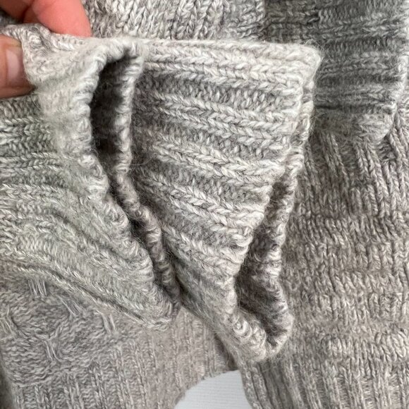 Aritzia Talula Greenpoint Wool Angora Cashmere‎ Grey Knit Open Cardigan Sz S - Picture 6 of 15